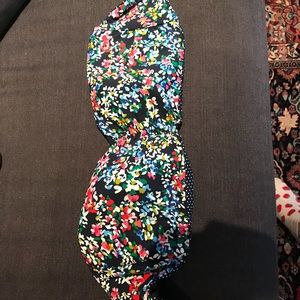 floral  swimsuit top